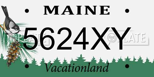 5624XY Maine License Plate
