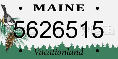 5626515 Maine License Plate