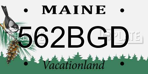 562BGD Maine License Plate