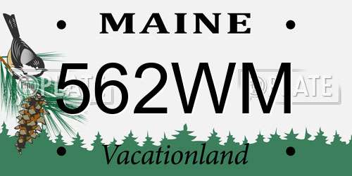 562WM Maine License Plate