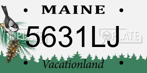 5631LJ Maine License Plate