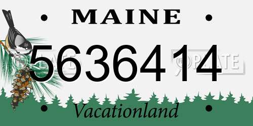 5636414 Maine License Plate