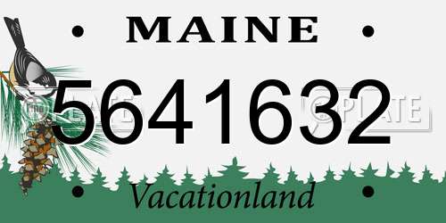 5641632 Maine License Plate