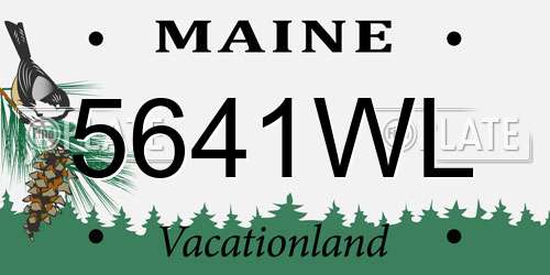 5641WL Maine License Plate