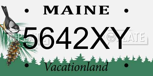 5642XY Maine License Plate