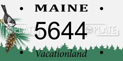 5644 Maine License Plate