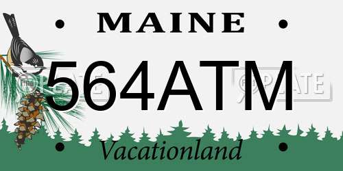 564ATM Maine License Plate