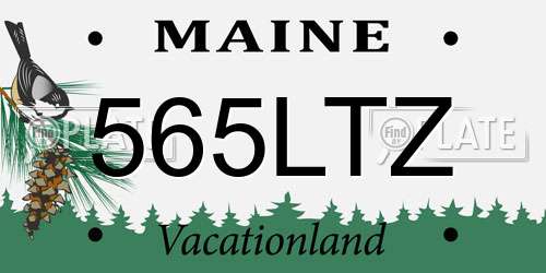 565LTZ Maine License Plate