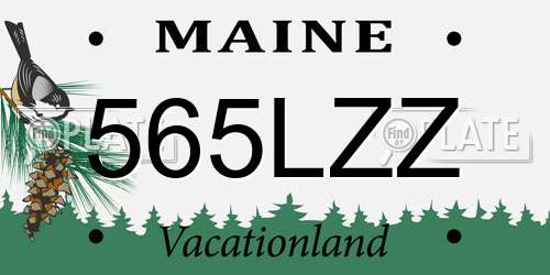 565LZZ Maine License Plate
