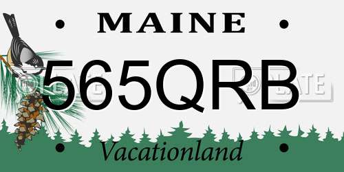 565QRB Maine License Plate