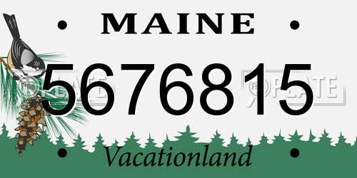 5676815 Maine License Plate