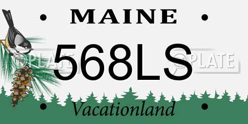568LS Maine License Plate