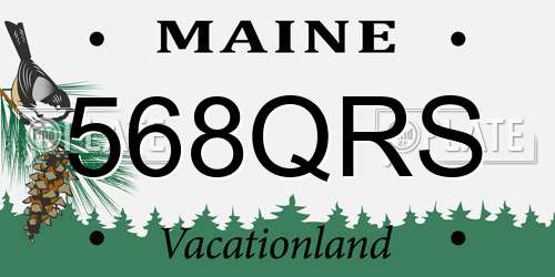 568QRS Maine License Plate