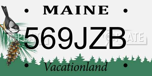 569JZB Maine License Plate