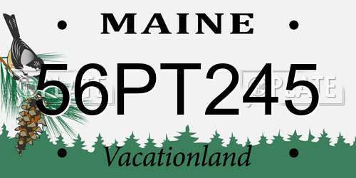 56PT245 Maine License Plate