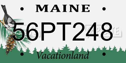 56PT248 Maine License Plate