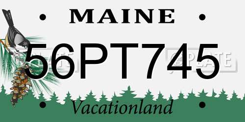56PT745 Maine License Plate