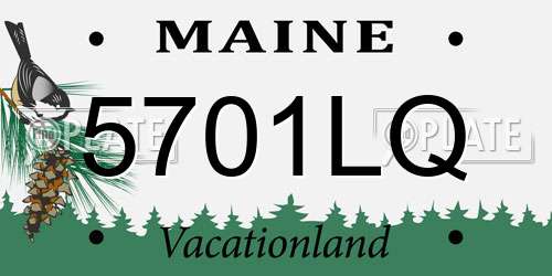 5701LQ Maine License Plate