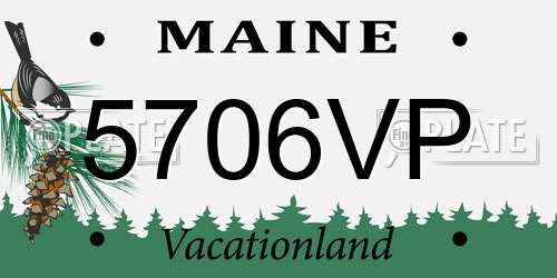 5706VP Maine License Plate
