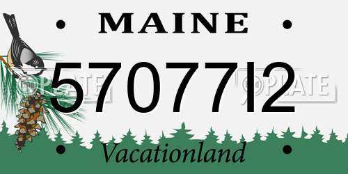 57077I2 Maine License Plate