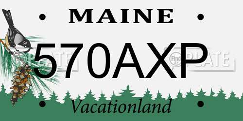 570AXP Maine License Plate