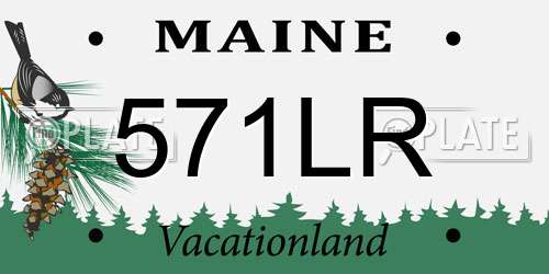 571LR Maine License Plate