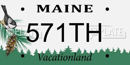 571TH Maine License Plate