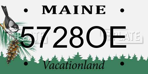 5728OE Maine License Plate