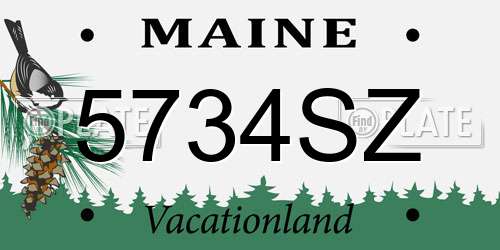 5734SZ Maine License Plate