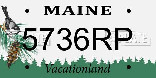 5736RP Maine License Plate