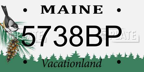 5738BP Maine License Plate