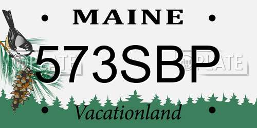 573SBP Maine License Plate