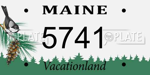 5741 Maine License Plate