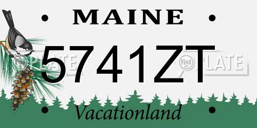 5741ZT Maine License Plate