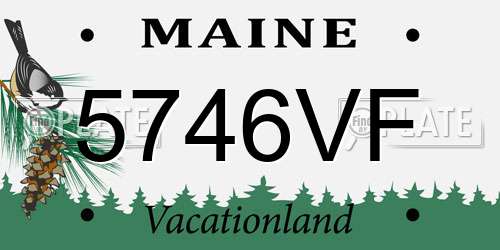 5746VF Maine License Plate