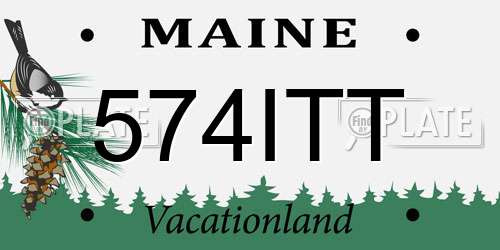 574ITT Maine License Plate