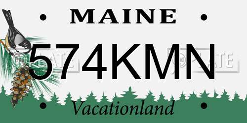 574KMN Maine License Plate