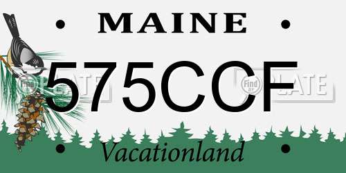 575CCF Maine License Plate