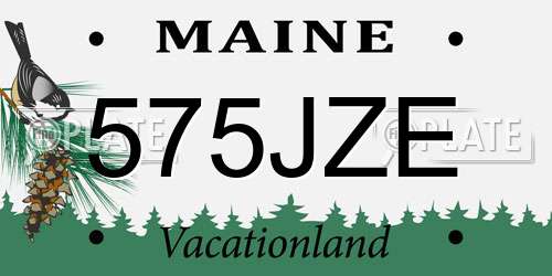 575JZE Maine License Plate