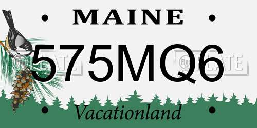 575MQ6 Maine License Plate
