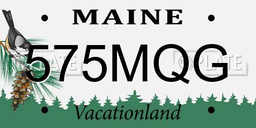 575MQG Maine License Plate