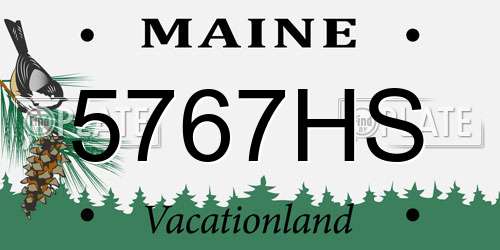 5767HS Maine License Plate