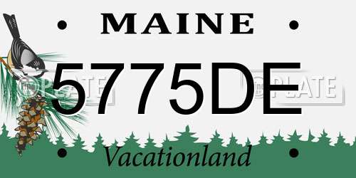 5775DE Maine License Plate