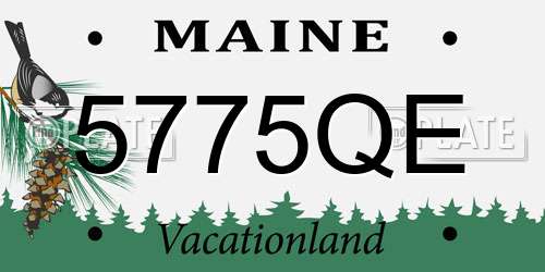 5775QE Maine License Plate