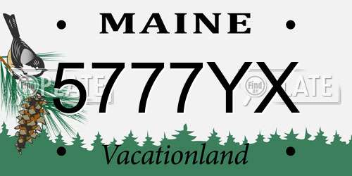 5777YX Maine License Plate