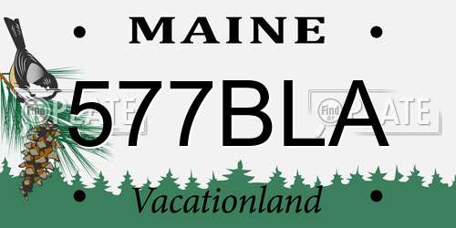 577BLA Maine License Plate