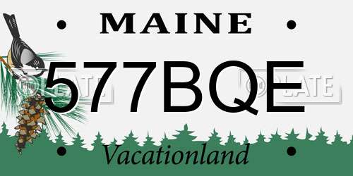 577BQE Maine License Plate