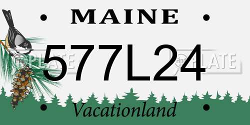 577L24 Maine License Plate