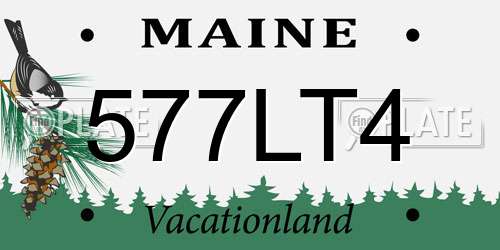 577LT4 Maine License Plate