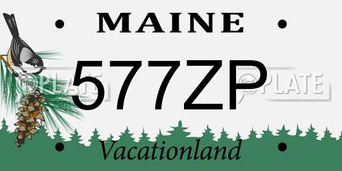 577ZP Maine License Plate